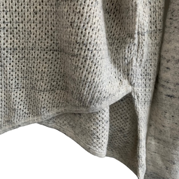 Prana Grey Asymmetrical Hem Open Knit Organic Cotton Crewneck Sweater - Picture 5 of 11